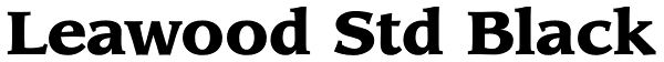 Leawood Std Black Font