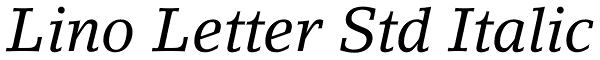 Lino Letter Std Italic Font