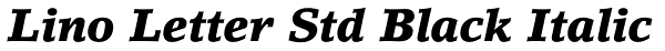 Lino Letter Std Black Italic Font