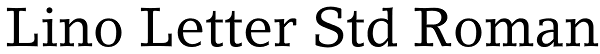 Lino Letter Std Roman Font