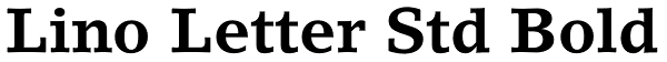 Lino Letter Std Bold Font