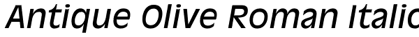 Antique Olive Roman Italic Font