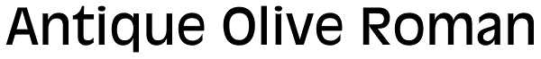 Antique Olive Roman Font