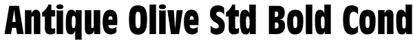 Antique Olive Std Bold Cond Font