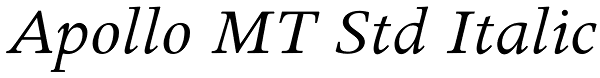 Apollo MT Std Italic Font