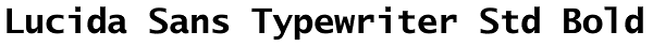 Lucida Sans Typewriter Std Bold Font