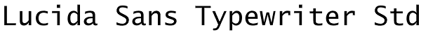 Lucida Sans Typewriter Std Font