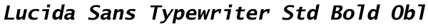 Lucida Sans Typewriter Std Bold Obl Font