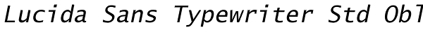 Lucida Sans Typewriter Std Obl Font