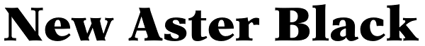 New Aster Black Font