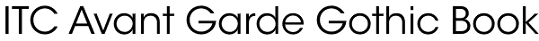 ITC Avant Garde Gothic Book Font
