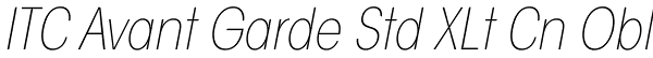 ITC Avant Garde Std XLt Cn Obl Font
