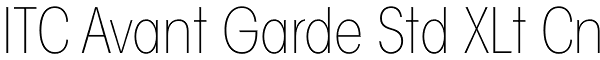 ITC Avant Garde Std XLt Cn Font