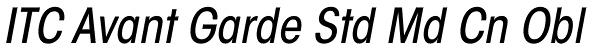 ITC Avant Garde Std Md Cn Obl Font