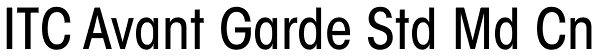 ITC Avant Garde Std Md Cn Font
