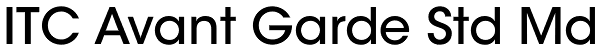 ITC Avant Garde Std Md Font