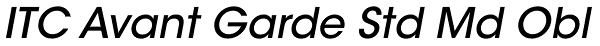 ITC Avant Garde Std Md Obl Font
