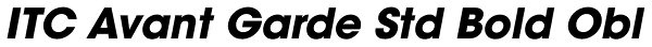 ITC Avant Garde Std Bold Obl Font