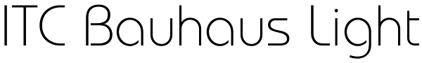 ITC Bauhaus Light Font