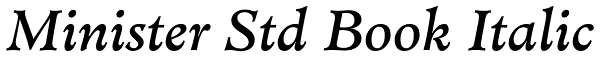 Minister Std Book Italic Font