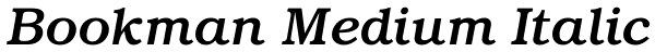 Bookman Medium Italic Font