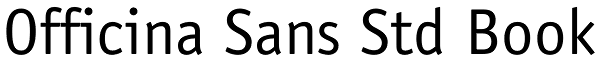 Officina Sans Std Book Font
