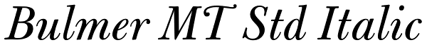 Bulmer MT Std Italic Font