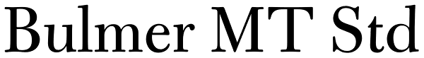 Bulmer MT Std Font