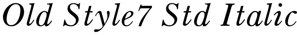Old Style7 Std Italic Font
