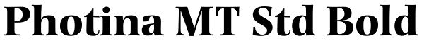 Photina MT Std Bold Font