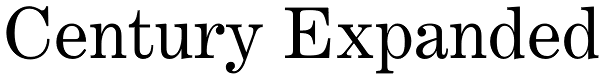 Century Expanded Font