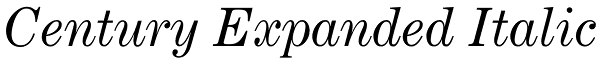 Century Expanded Italic Font