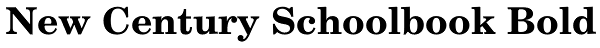 New Century Schoolbook Bold Font