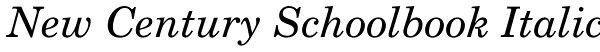 New Century Schoolbook Italic Font