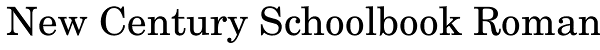 New Century Schoolbook Roman Font