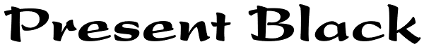 Present Black Font