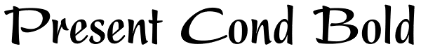 Present Cond Bold Font