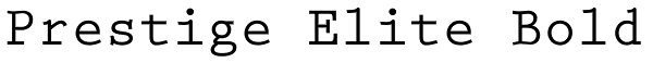 Prestige Elite Bold Font