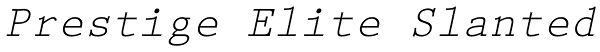 Prestige Elite Slanted Font
