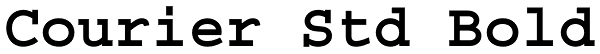 Courier Std Bold Font