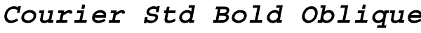 Courier Std Bold Oblique Font
