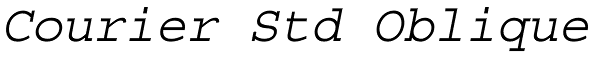 Courier Std Oblique Font