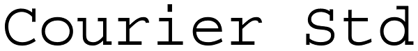 Courier Std Font
