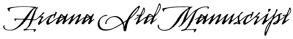 Arcana Std Manuscript Font