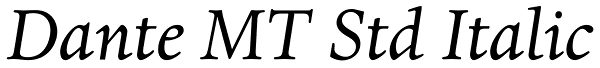 Dante MT Std Italic Font