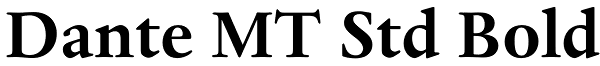 Dante MT Std Bold Font