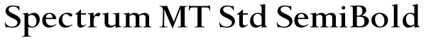 Spectrum MT Std SemiBold Font