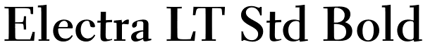 Electra LT Std Bold Font