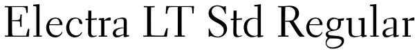 Electra LT Std Regular Font