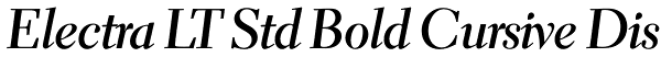 Electra LT Std Bold Cursive Dis Font
